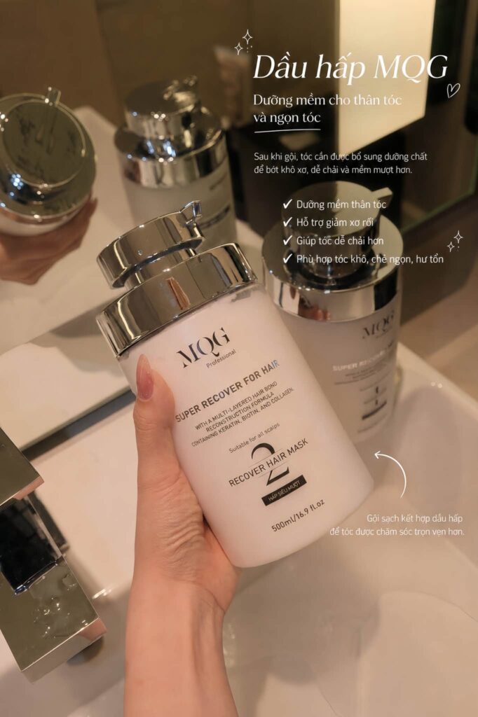 Dầu hấp MQG Super Recover For Hair dùng trong bước hấp dưỡng