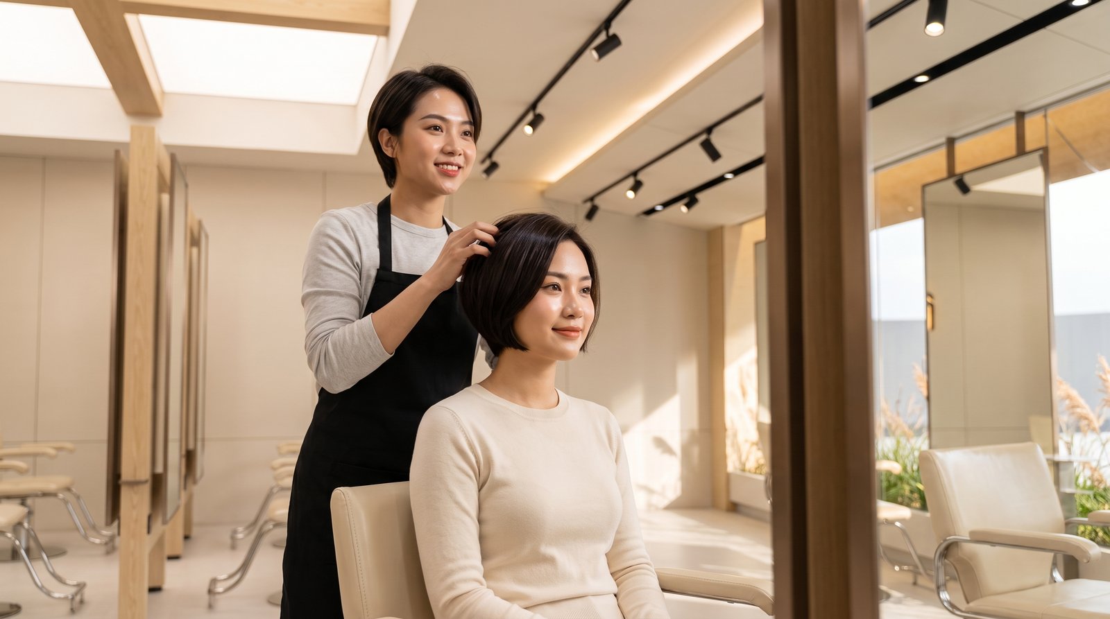 Pixie Mullet nhìn chính diện với mái ngắn tỉa phá cá tính