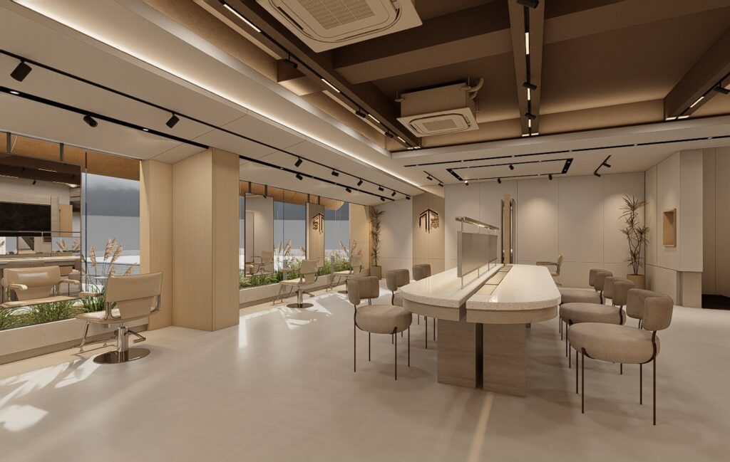 Dãy ghế tạo kiểu tại Nhật Tâm Hair Salon