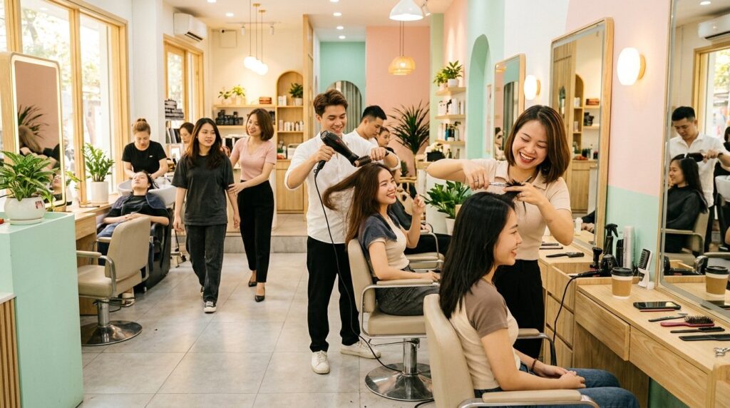 Hair Salon Prices in Hanoi 2026: Haircut $4, Color $19 USD