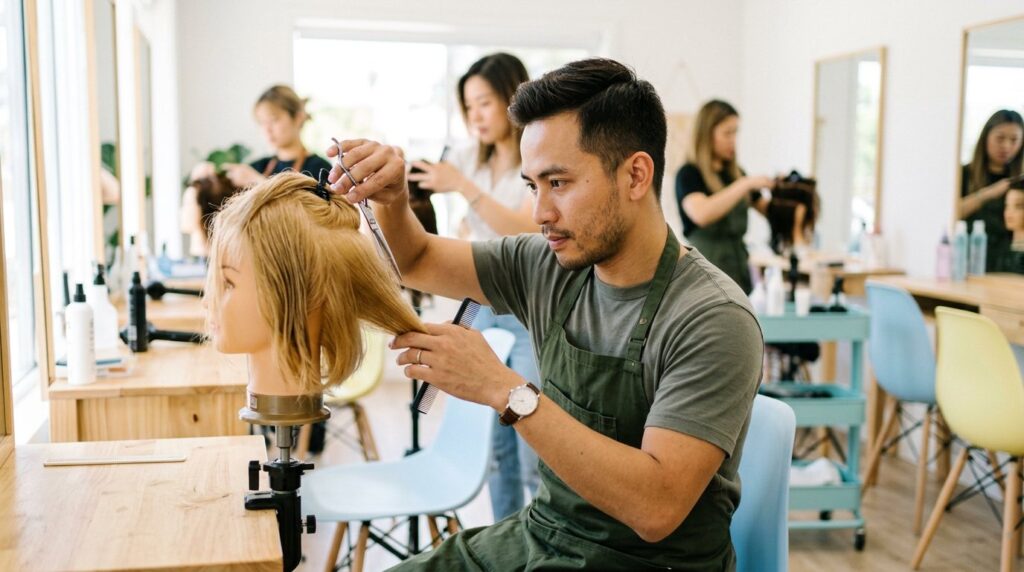 Học Cắt Tóc Cho Người Chuyển Nghề: 6 Tháng Nhật Tâm