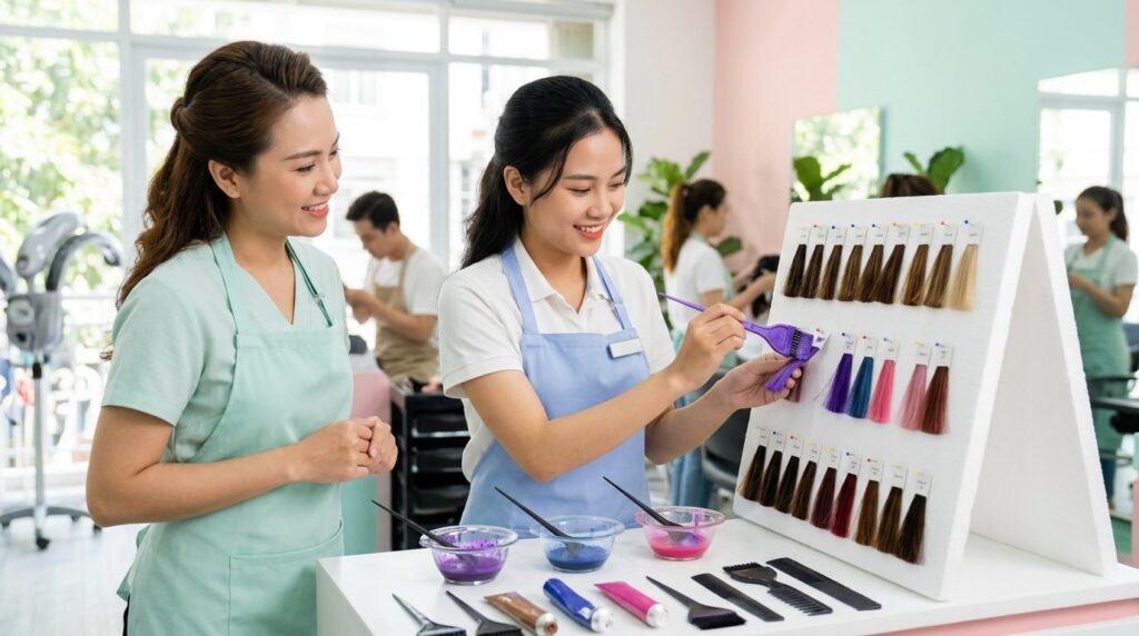 Học Nhuộm Tóc Hàn Quốc 2026: 4 Kỹ Thuật Base Cần Master
