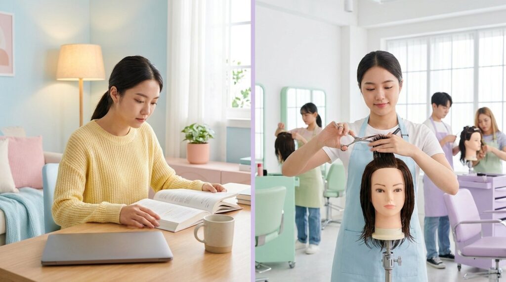Học Tóc Online vs Offline 2026: Nên Chọn Cái Nào?