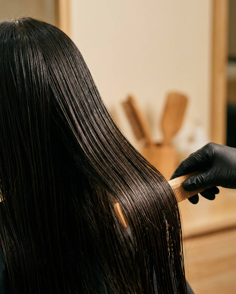 Phục hồi tóc Keratin chuẩn Hàn tại Nhật Tâm Hair Salon