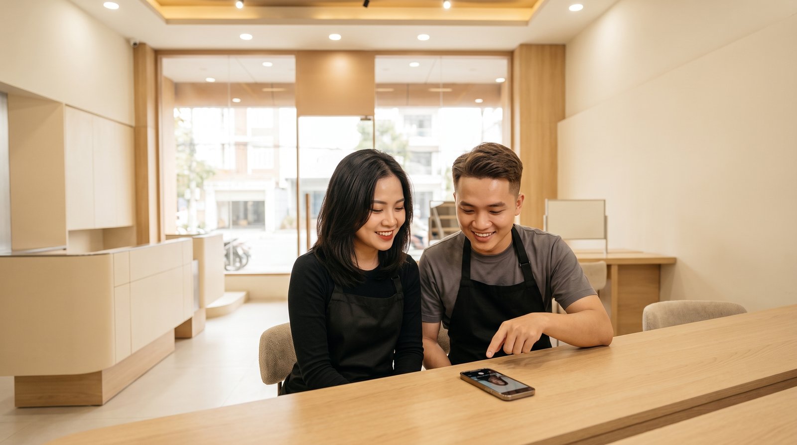 Khách xem video TikTok của stylist rồi tới salon đặt lịch tại quầy lễ tân