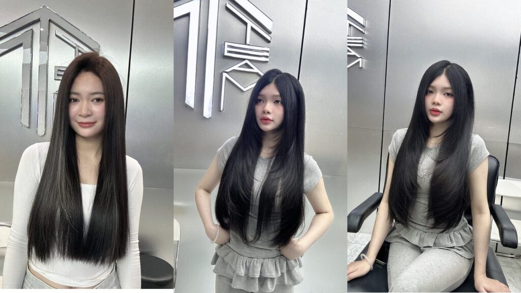 Ép, duỗi tóc khi mang thai và cho con bú: ba mẫu tóc duỗi thẳng của khách nữ tại Nhật Tâm Hair Salon