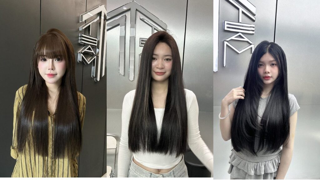 Tóc ép bao lâu thì trở lại bình thường: ba mẫu tóc ép thẳng mượt của khách nữ tại Nhật Tâm